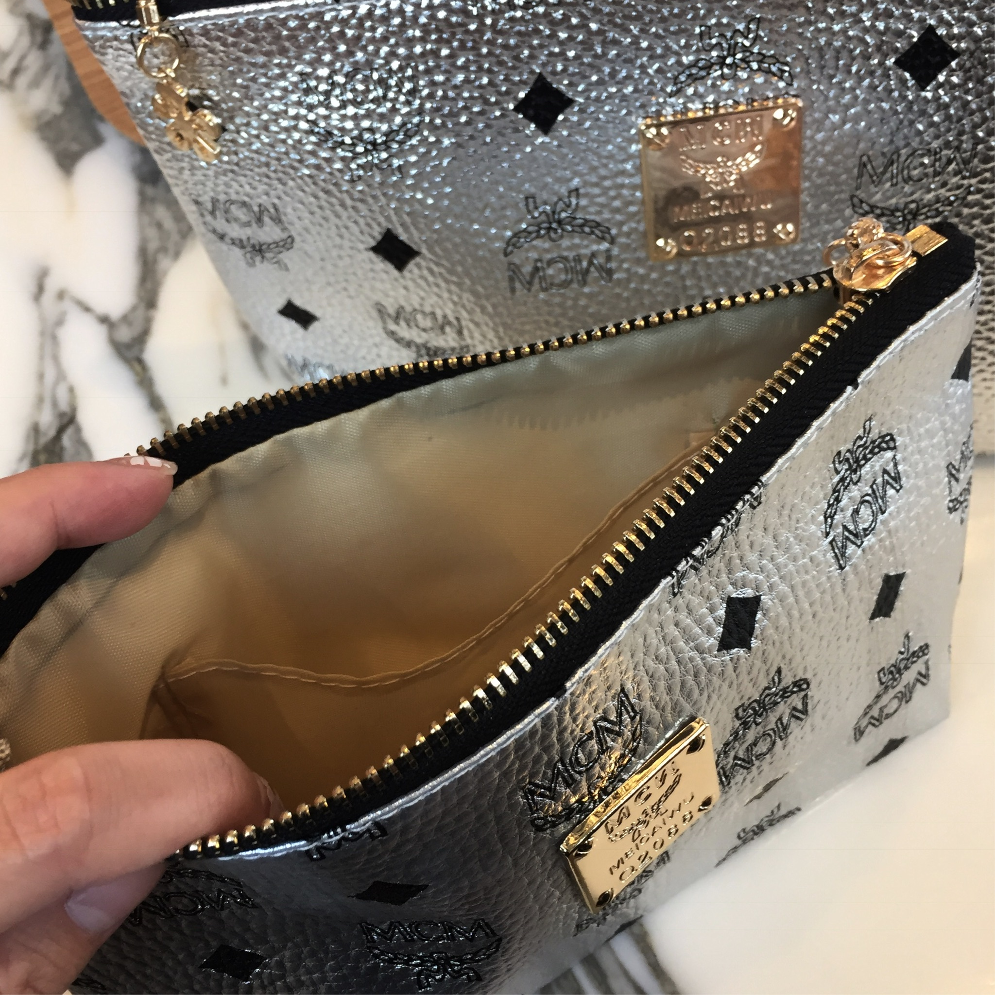 New Cosmetic Pouch Leather MC Travel Daily Women&#