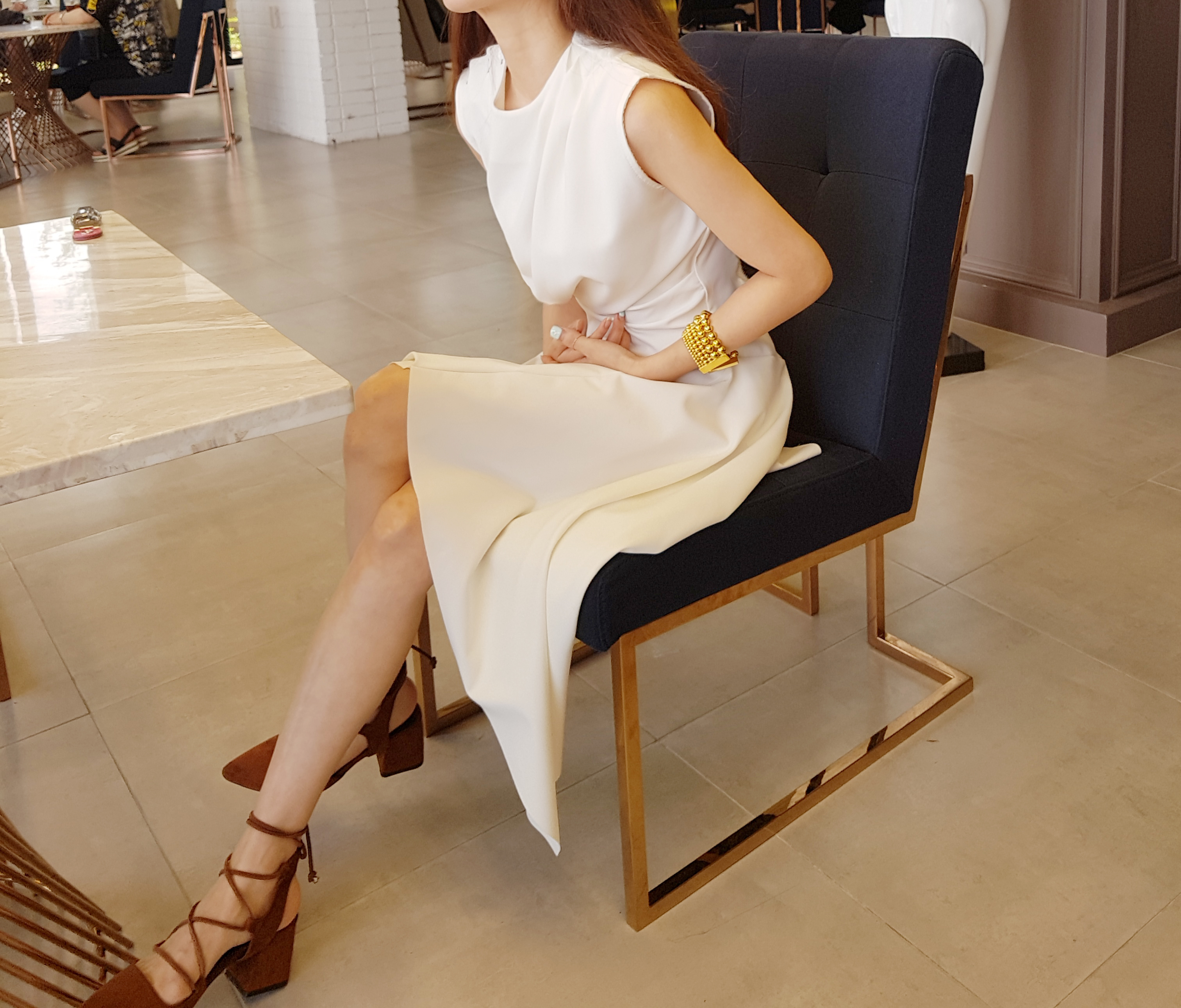 NEW FASHION LADY GIRL DRESS Red sleeveless flare s