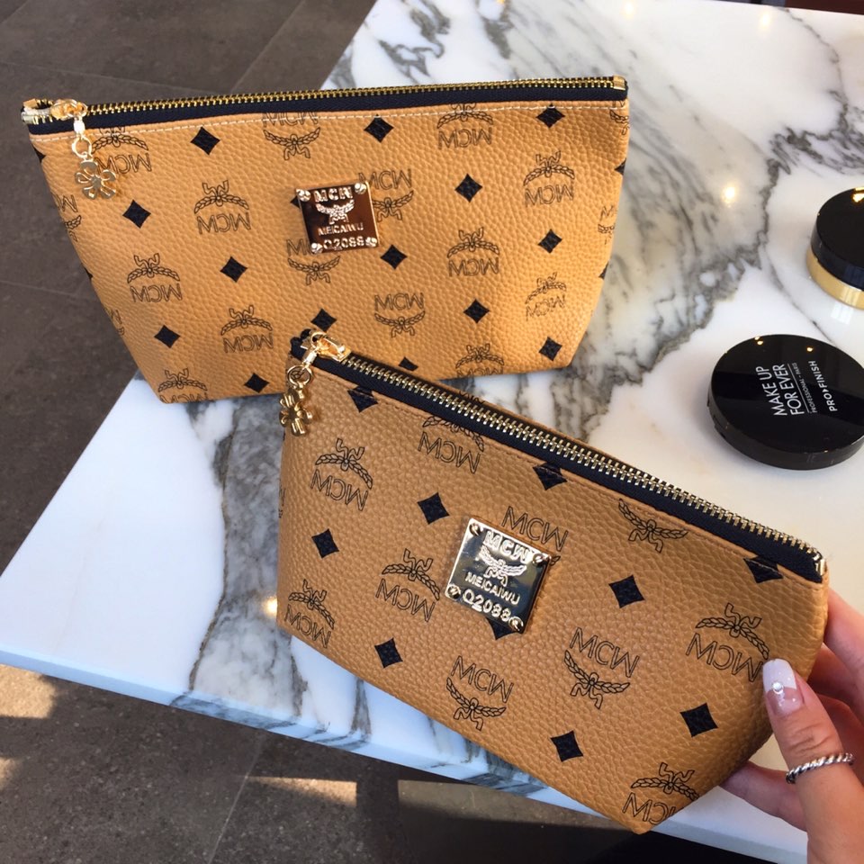 New Cosmetic Pouch Leather MC Travel Daily Women&#