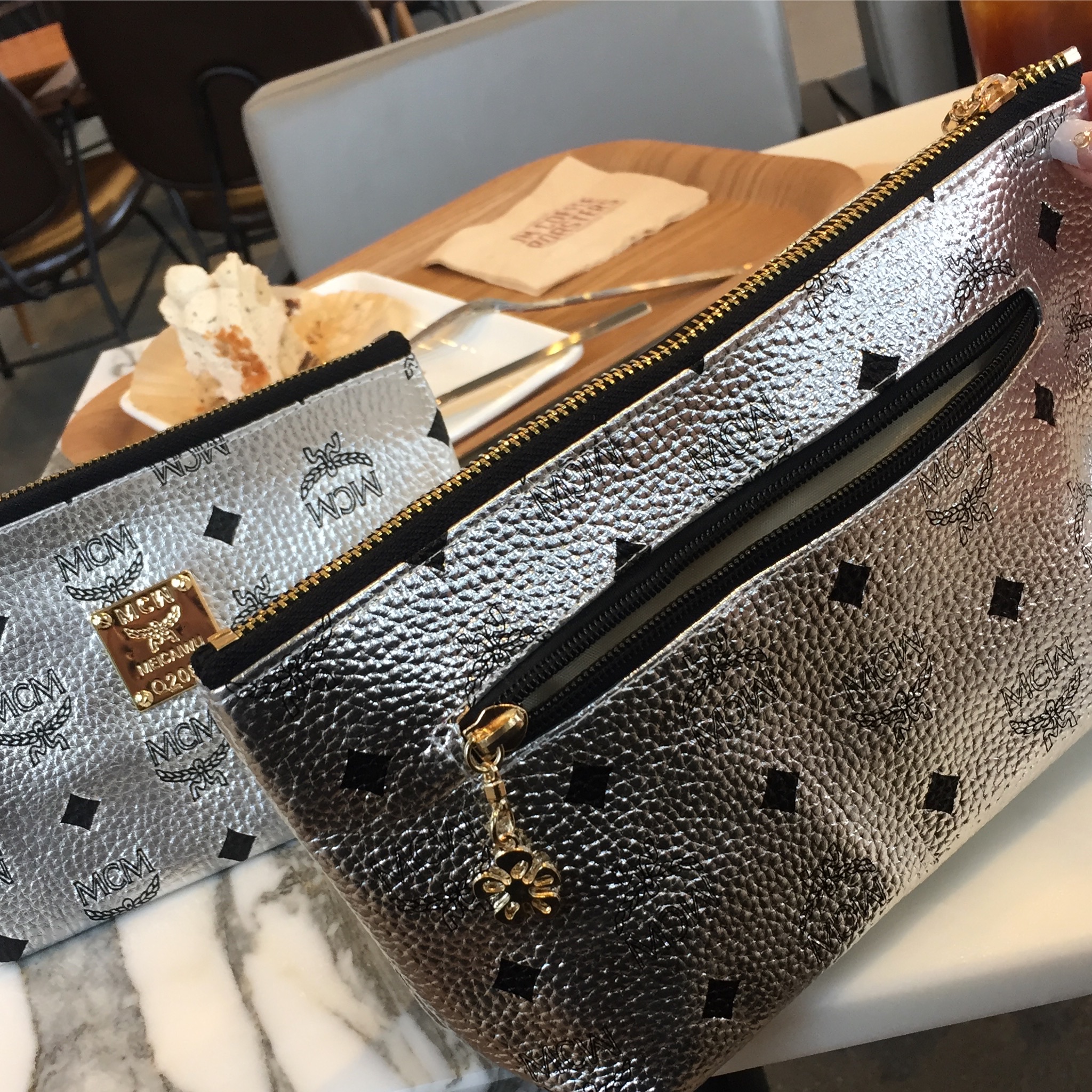 New Cosmetic Pouch Leather MC Travel Daily Women&#