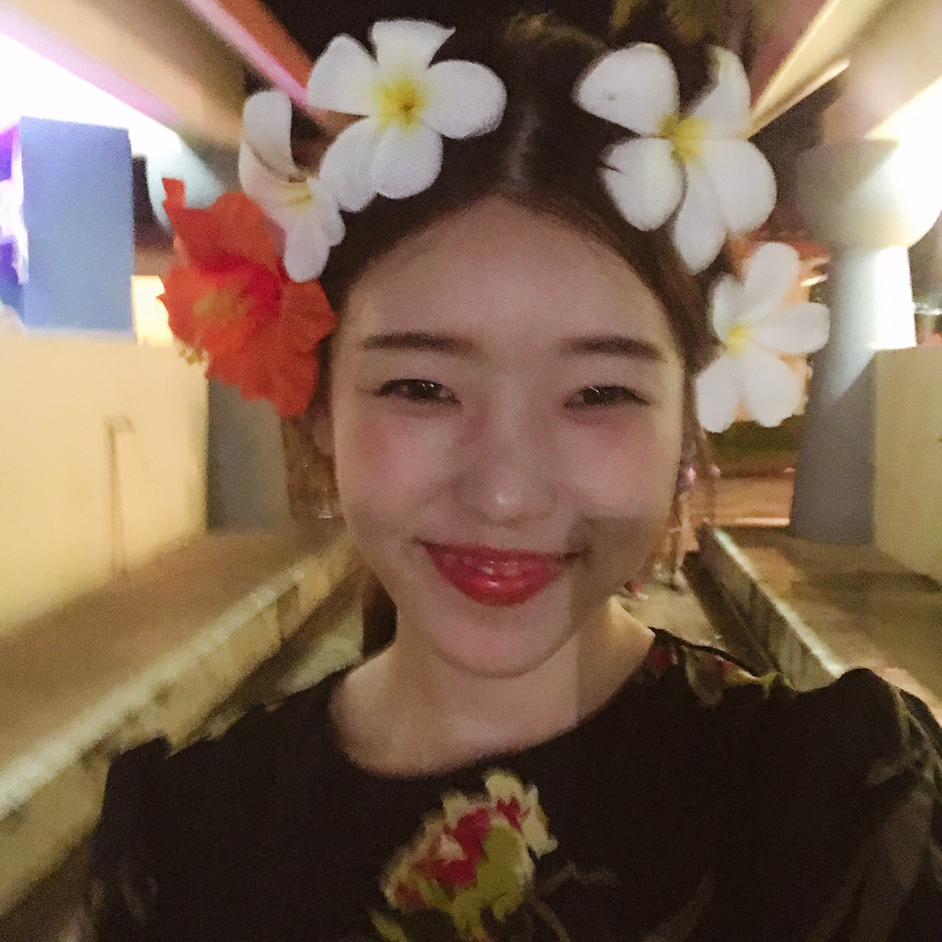 New Women's Dress Haggle Flower One Piece Frill