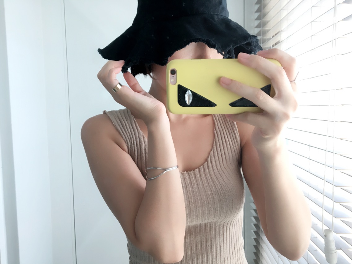 Goliath knit woman to reduce 4color Sleeveless Cro