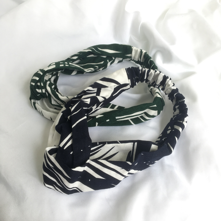 Palm Tree Linen Bandana Turban Hair Band Collectio