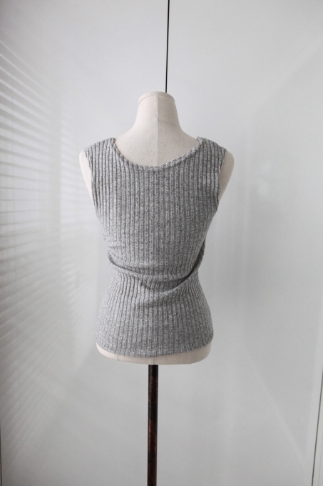 Goliath knit woman to reduce 4color Sleeveless Cro