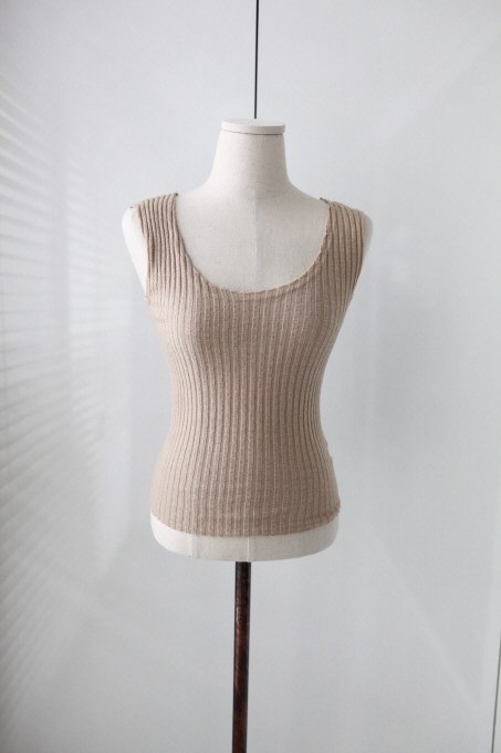 Goliath knit woman to reduce 4color Sleeveless Cro