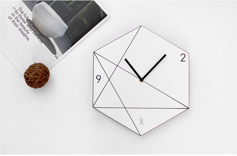 Design Hokuou small wall clock Hexagon Interior li