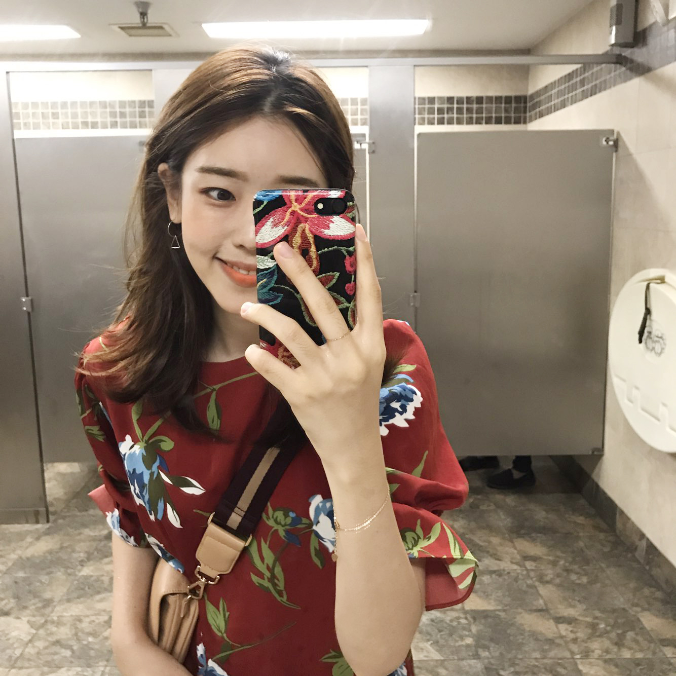 New Women's Dress Haggle Flower One Piece Frill