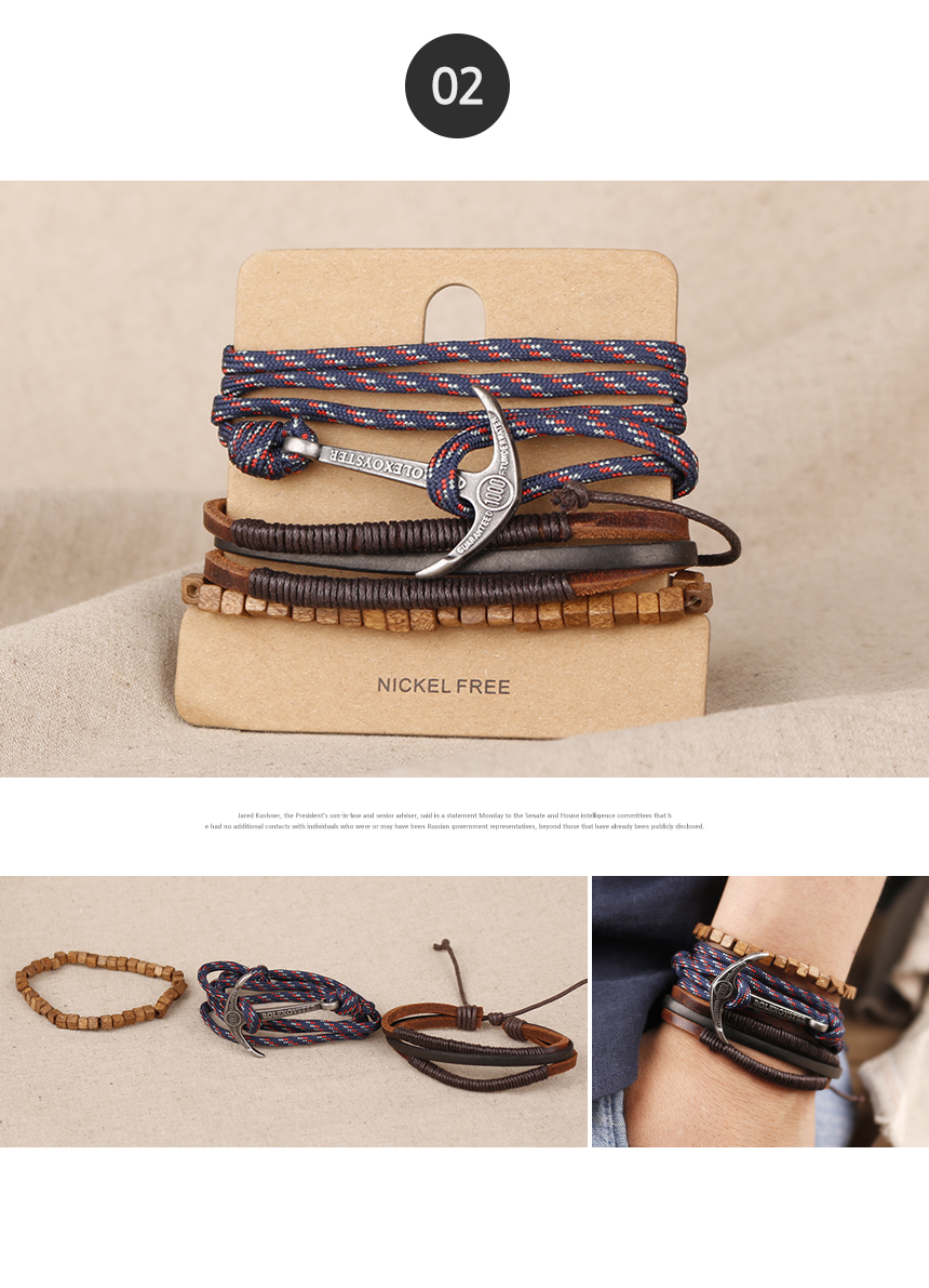 Bohemian Fashion Man Bracelet Leather Couple Male Friends Birthday Gifts Handmade
