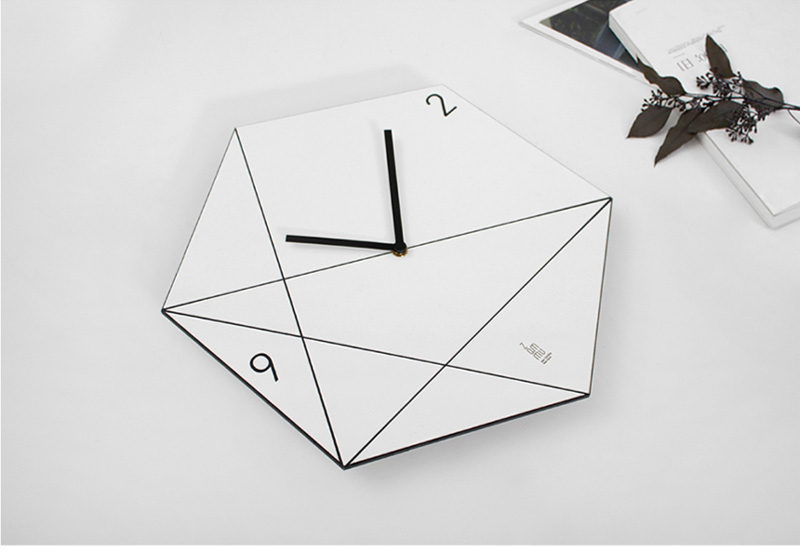 Design Hokuou small wall clock Hexagon Interior li