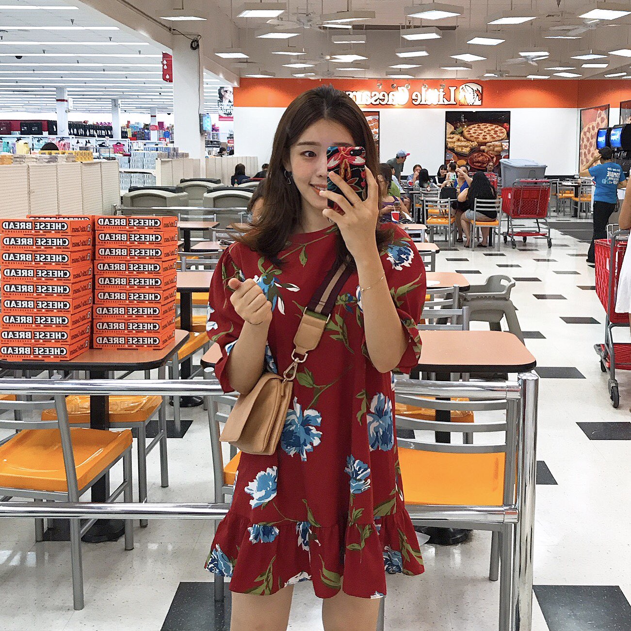 New Women's Dress Haggle Flower One Piece Frill