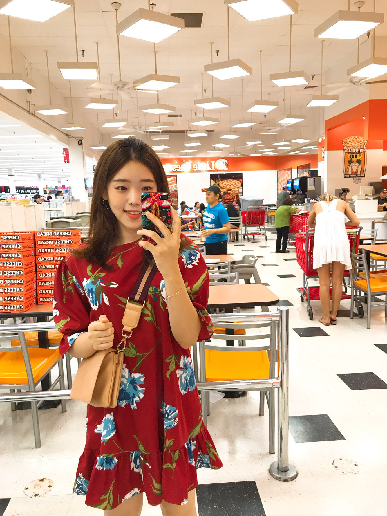 New Women's Dress Haggle Flower One Piece Frill