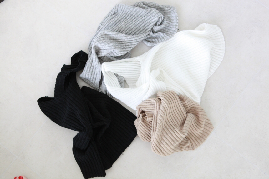 Goliath knit woman to reduce 4color Sleeveless Cro