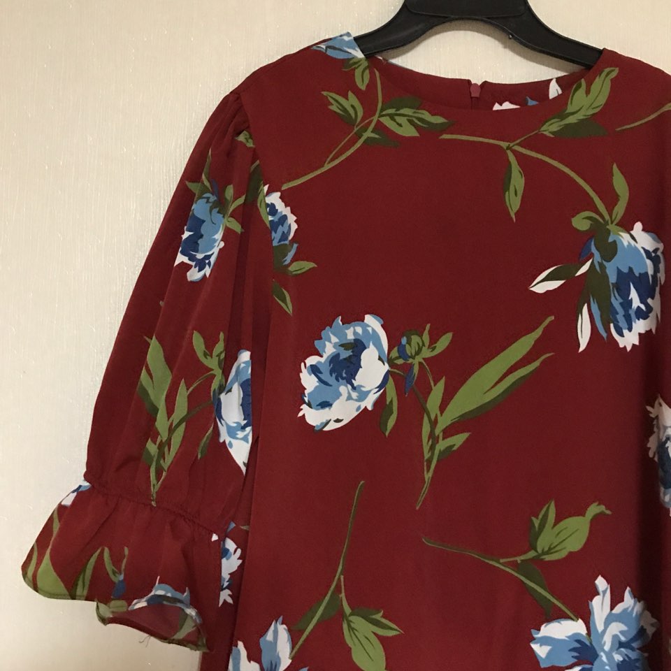 New Women's Dress Haggle Flower One Piece Frill