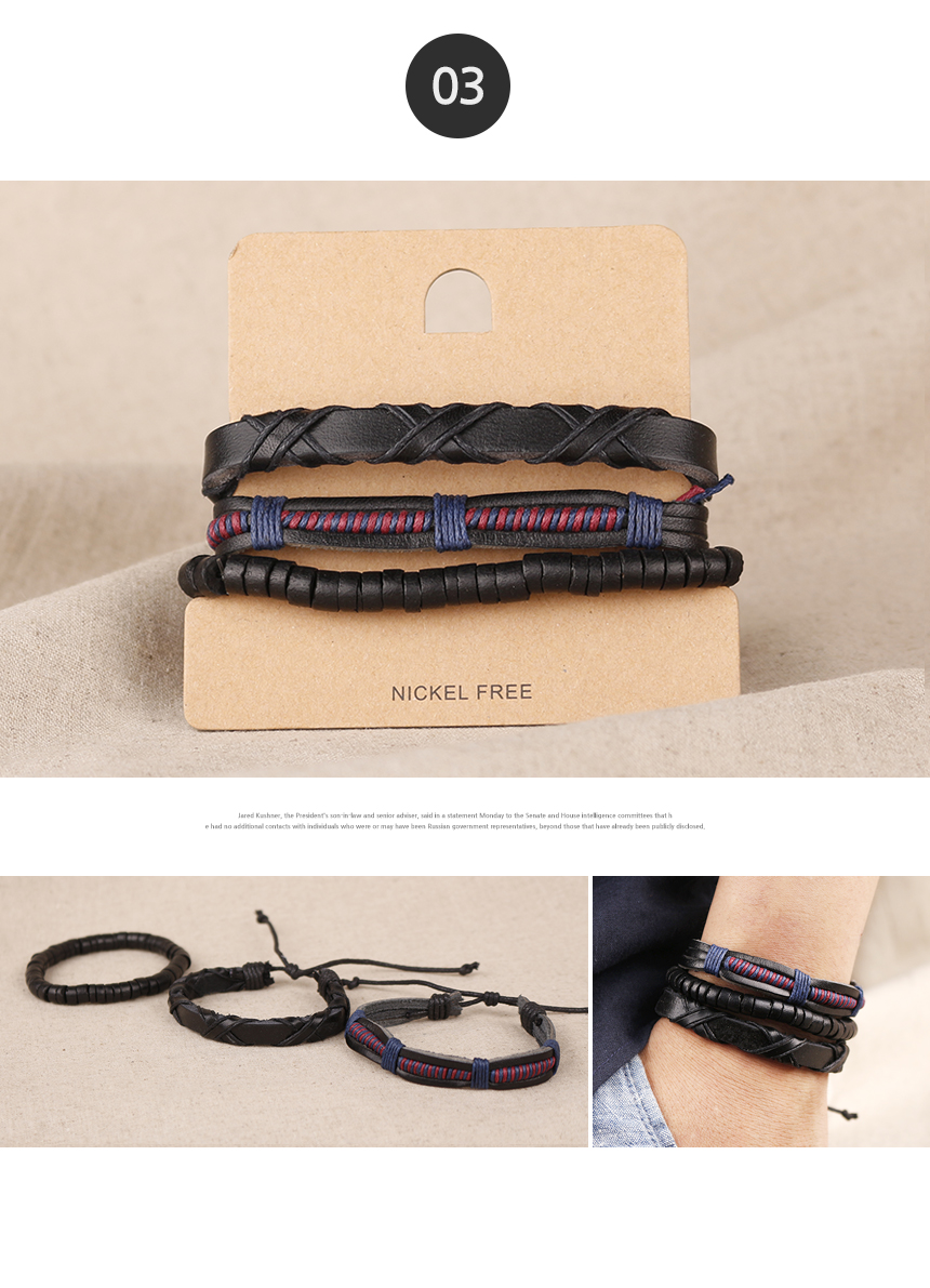 Bohemian Fashion Man Bracelet Leather Couple Male Friends Birthday Gifts Handmade