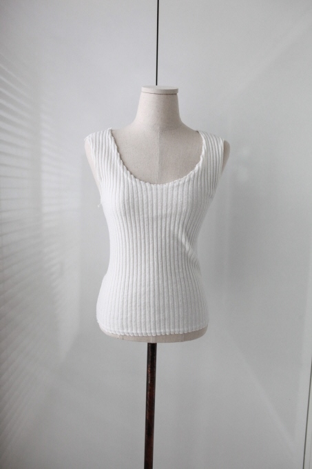 Goliath knit woman to reduce 4color Sleeveless Cro