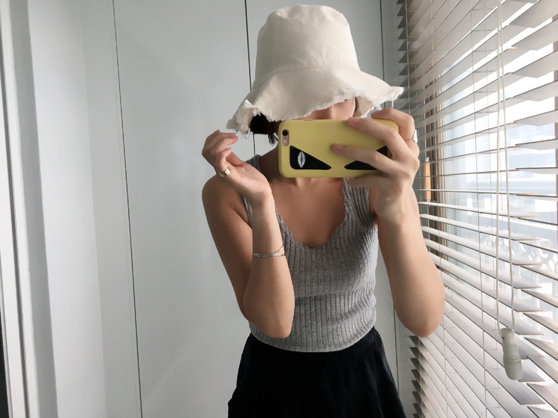 Goliath knit woman to reduce 4color Sleeveless Cro