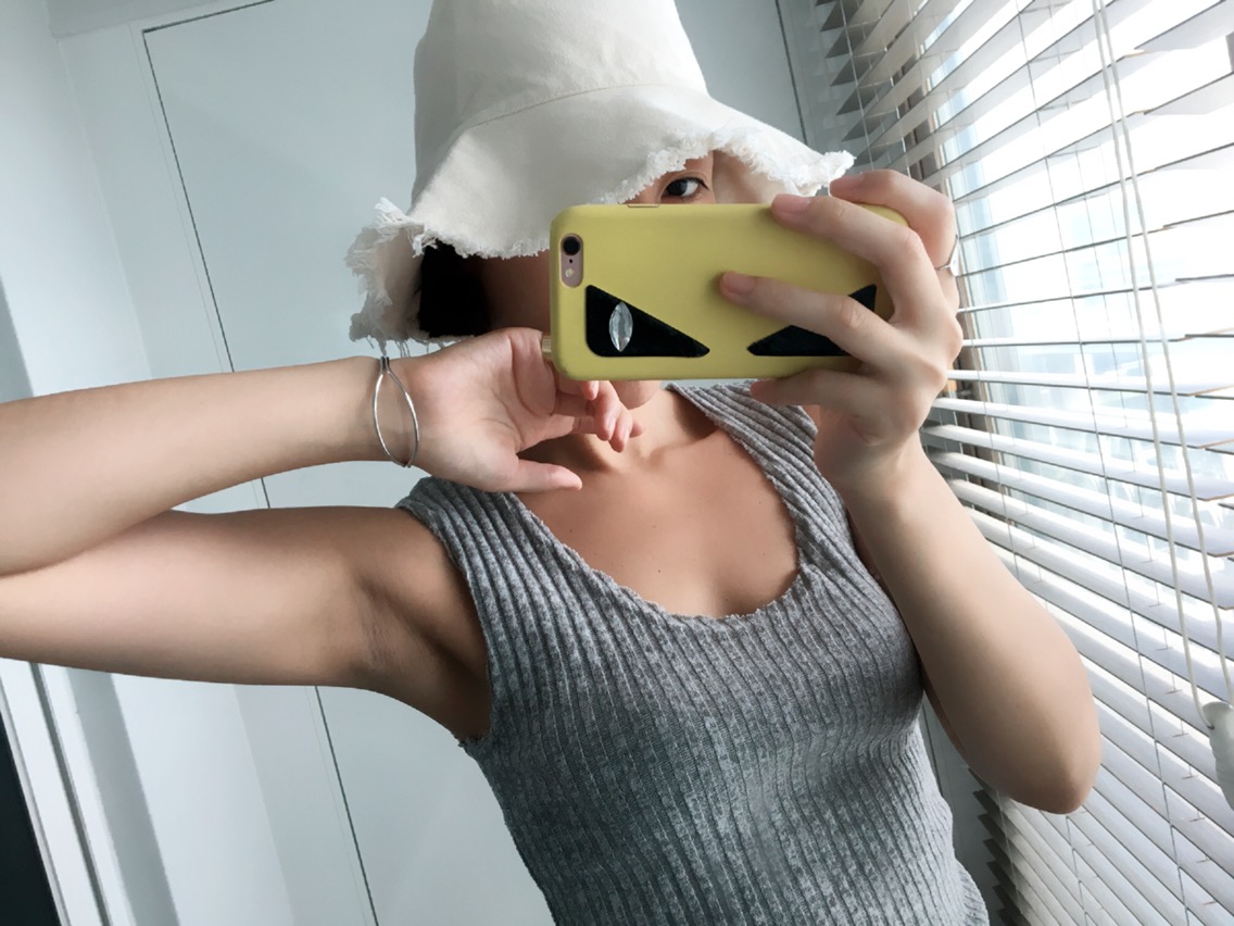 Goliath knit woman to reduce 4color Sleeveless Cro