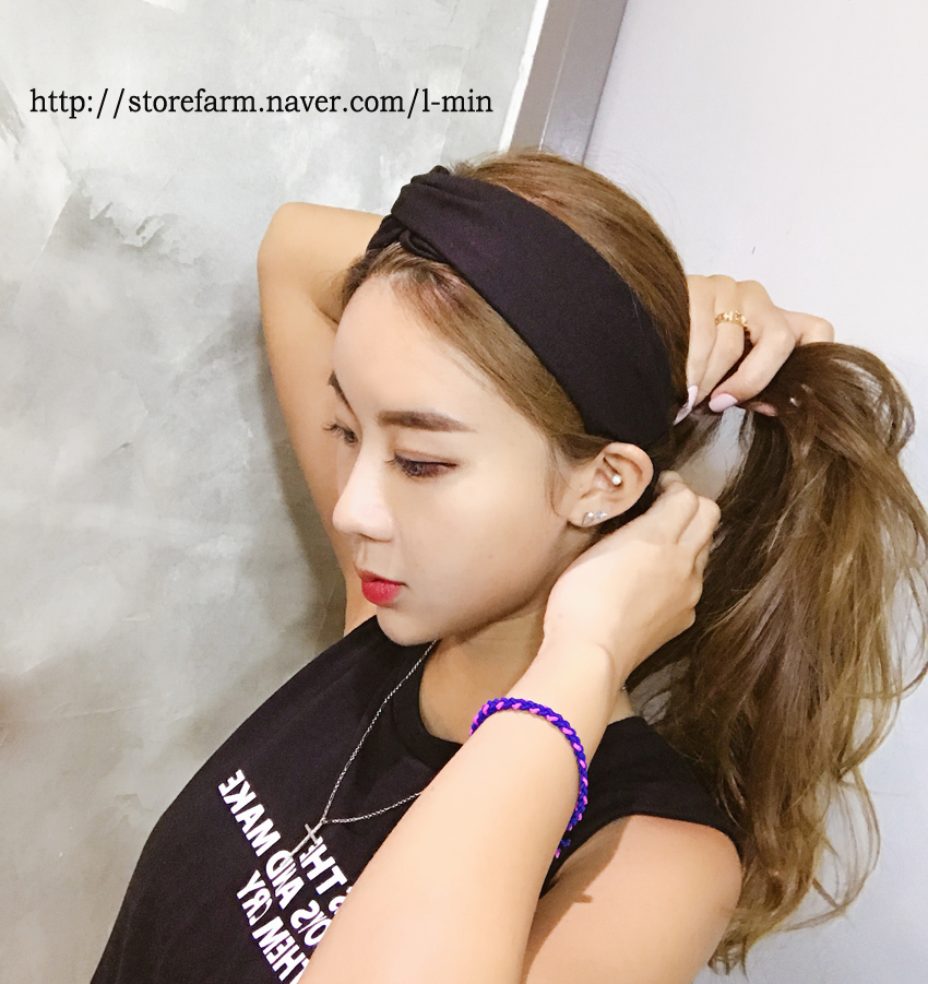 Bohemian Cotton Plain Turban Bandana 3color Hair B