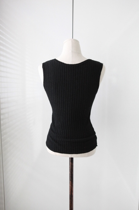 Goliath knit woman to reduce 4color Sleeveless Cro