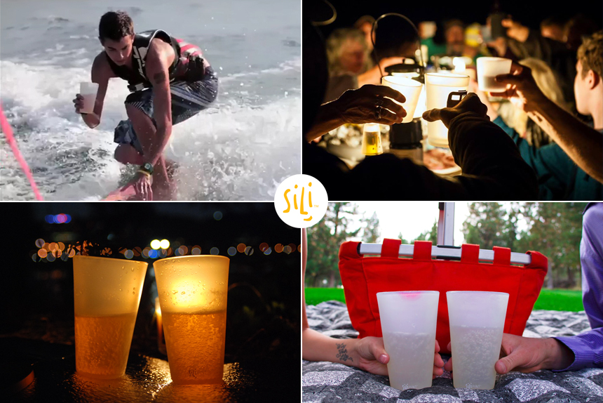 Silicone pint cups cups silipint heat-resistant cu