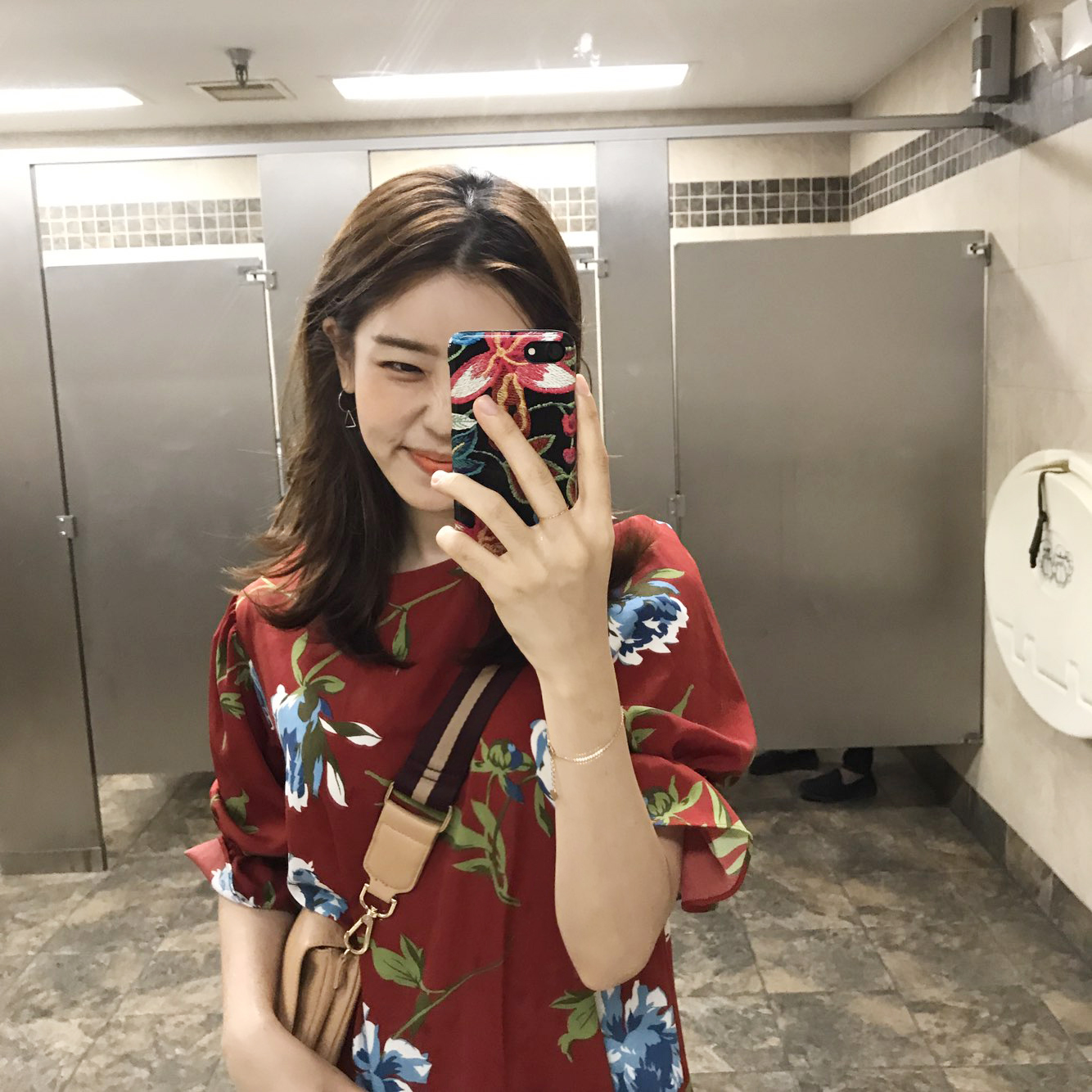 New Women's Dress Haggle Flower One Piece Frill