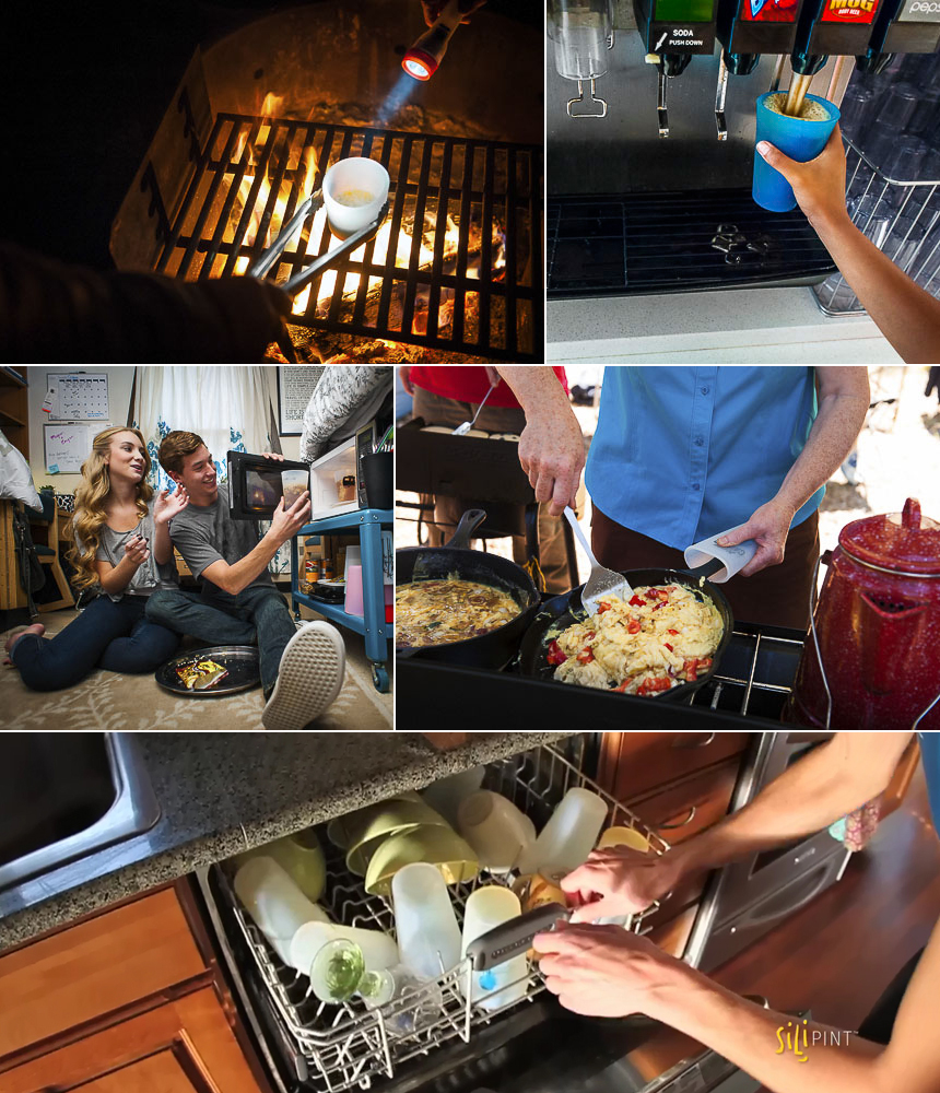 Silicone pint cups cups silipint heat-resistant cu