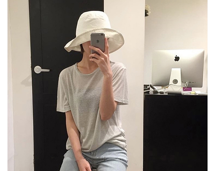 New Women's Hat Unisex Plain Buckets Hat Cotton