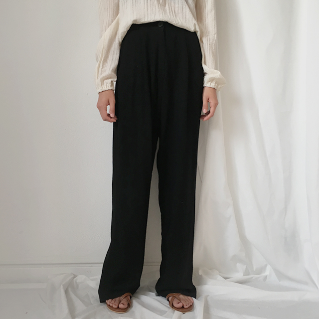 New Women's Pants Linen Bending Wide Long Slack