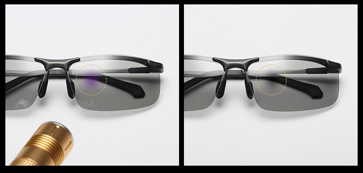 NEW FASHION SUNGLASSES color fading according to U