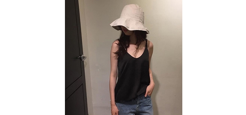 New Women's Hat Unisex Plain Buckets Hat Cotton