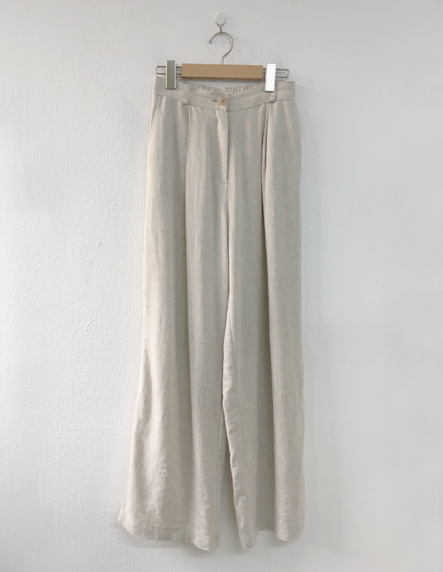 New Women's Pants Linen Bending Wide Long Slack