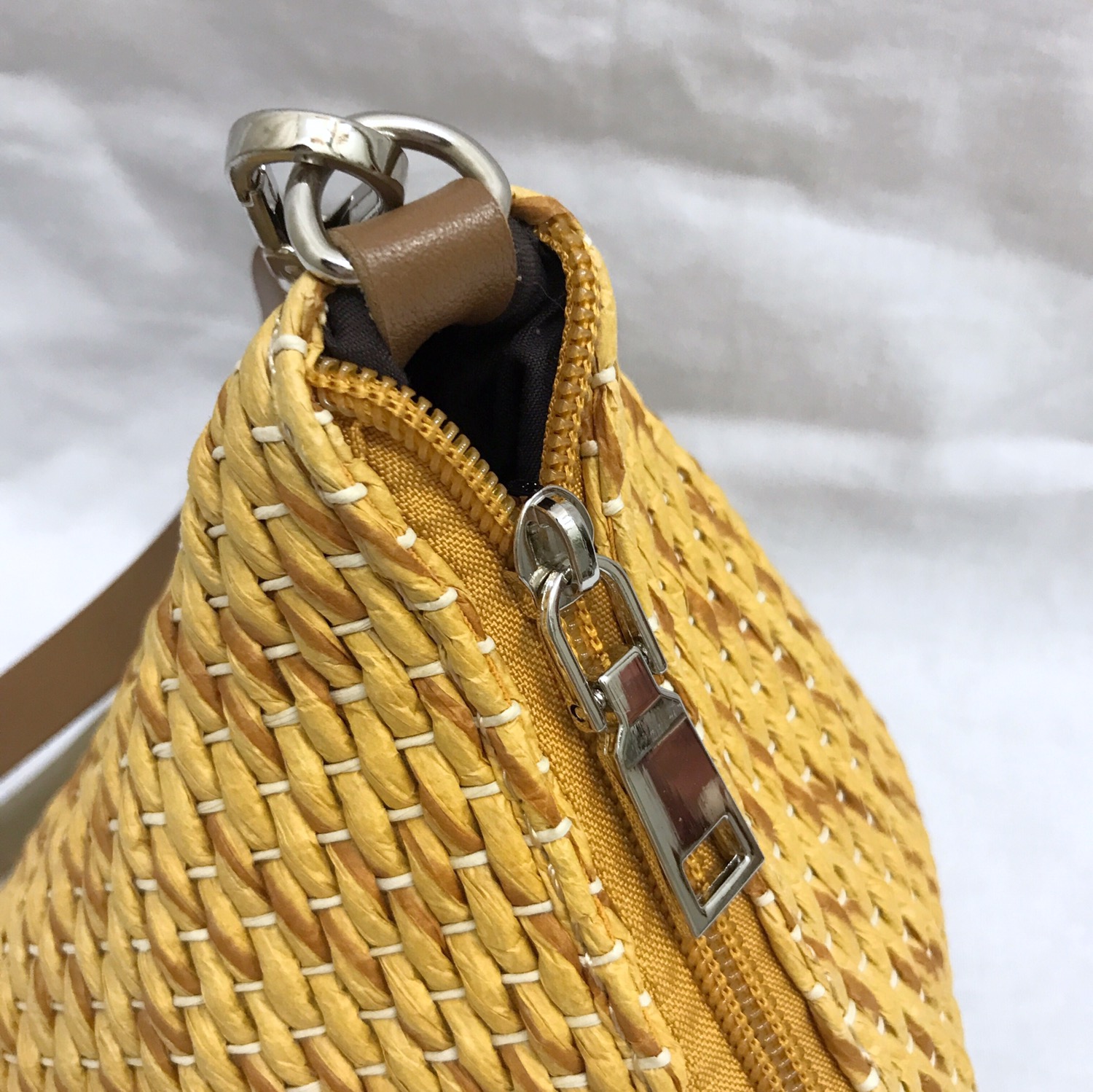 New Triangular Mini Ratan Cross Bag Utilized High 