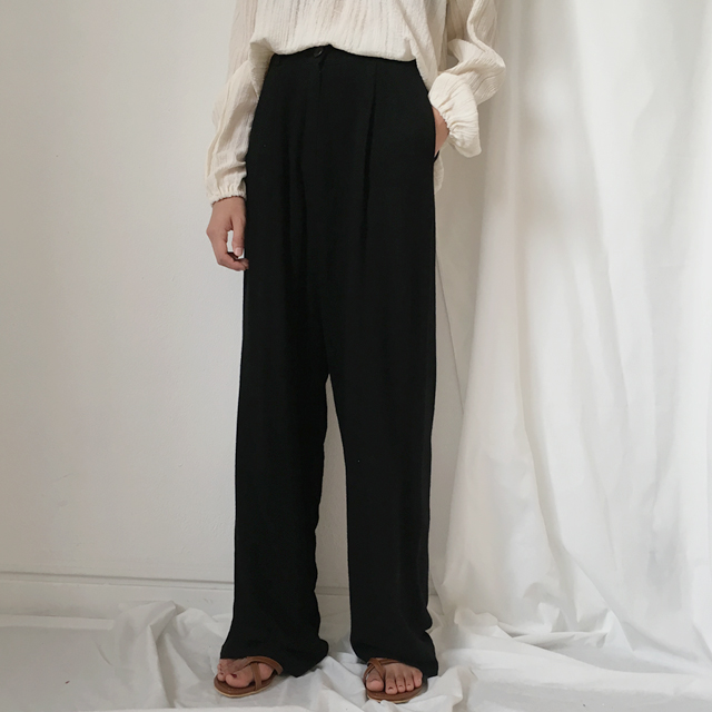 New Women's Pants Linen Bending Wide Long Slack