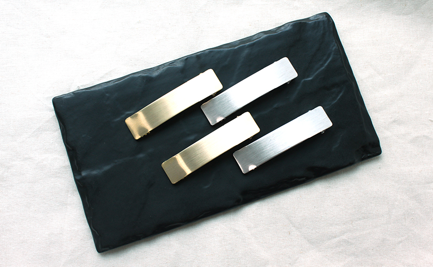 Basic metal hairpin gold silver date automatic pin