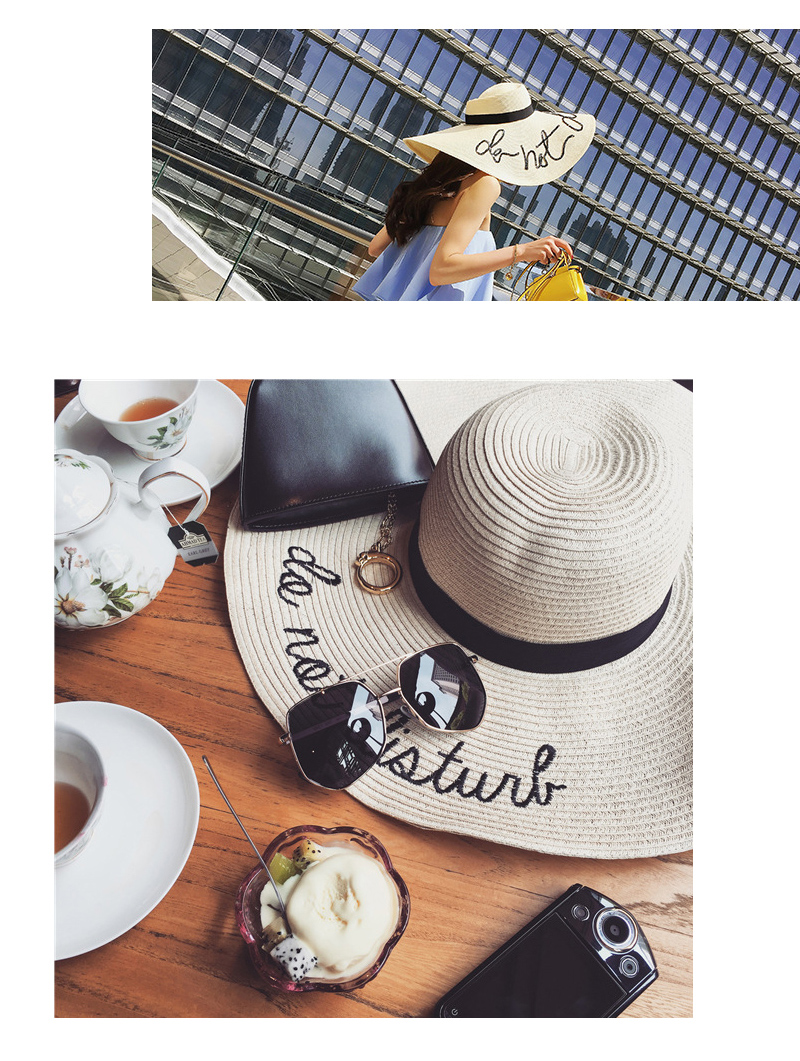 Women Sun Hats Women Lettering Vacations Wide Shot