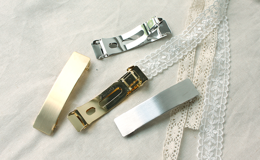 Basic metal hairpin gold silver date automatic pin