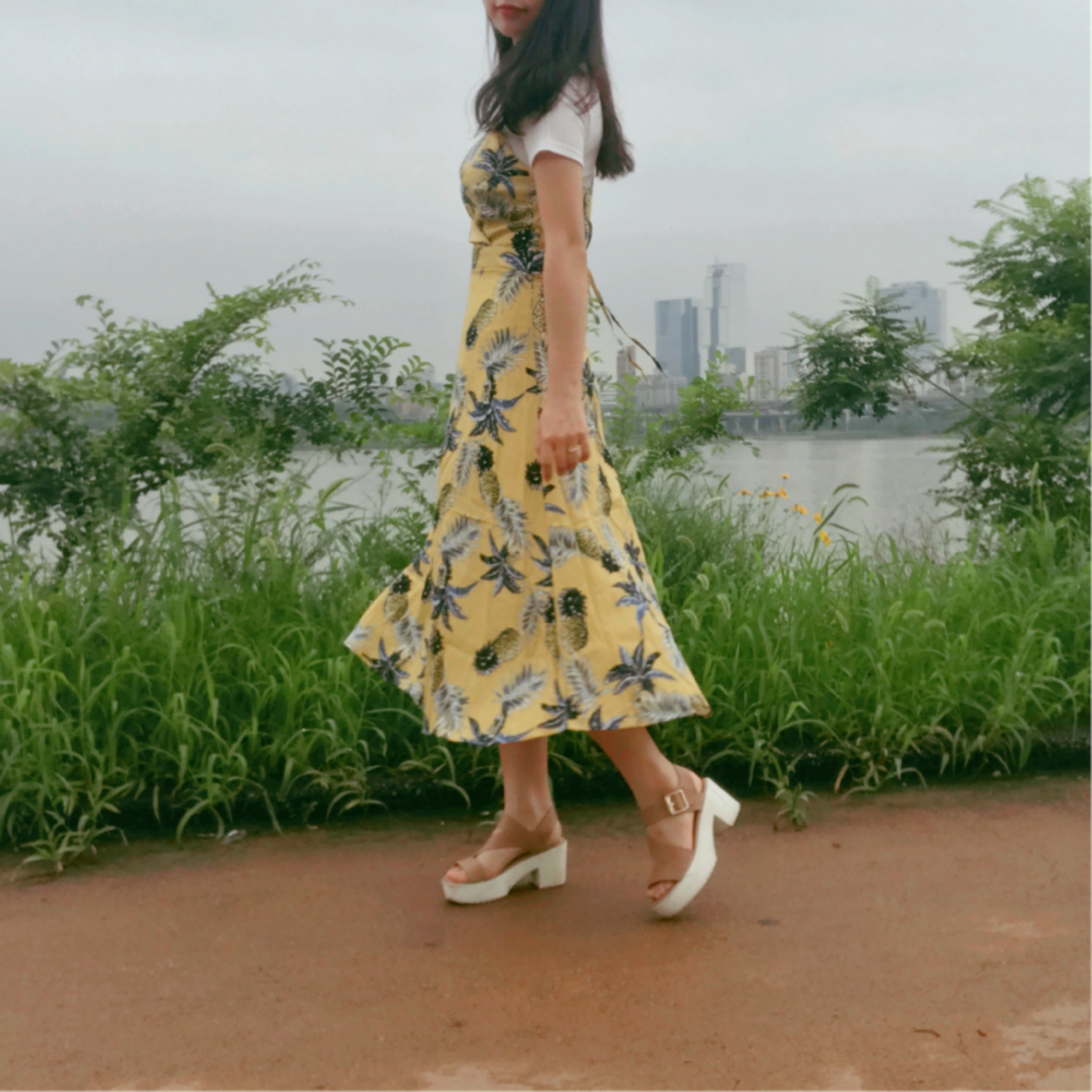 NEW FASHION LADY GIRL DRESS Pineapple Summer Long 