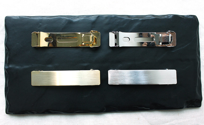 Basic metal hairpin gold silver date automatic pin