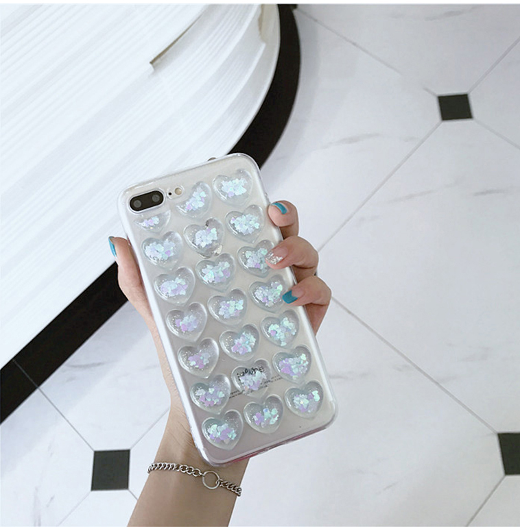 New Hearts 뿅뿅 Aqua Cases iPhone 6 7 Plus Couples