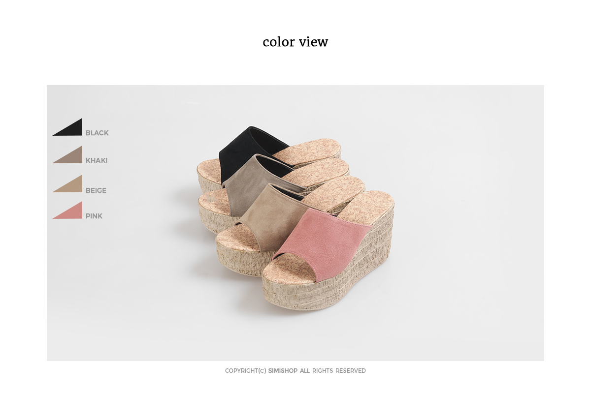 New domestic production _ suede wedge slippers _ b