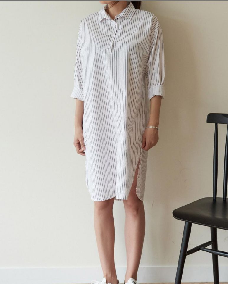New LOVELET Lovely Stripe Shirt Dress 2color