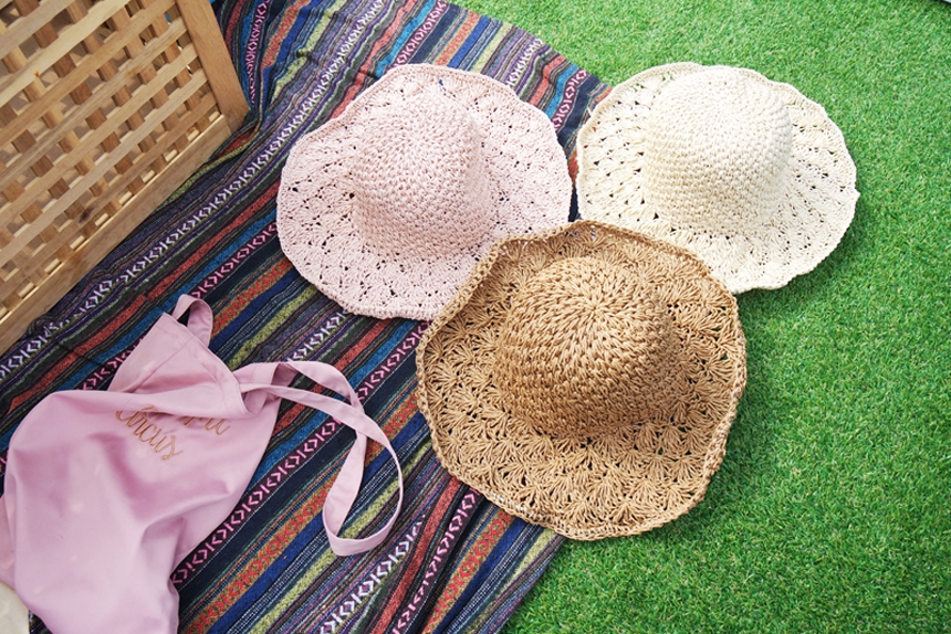 Women Sun Hats Women Straw Hat Plain Raffia Hat Su