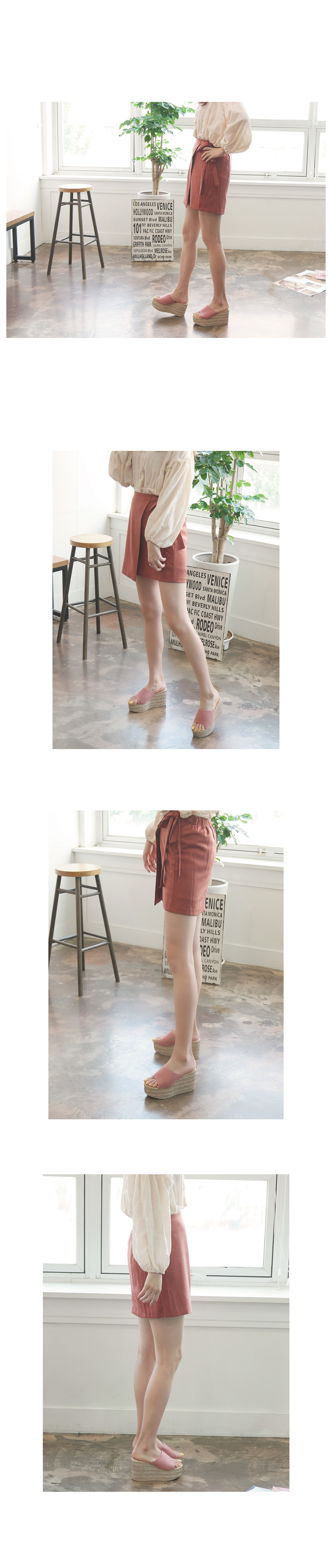 New domestic production _ suede wedge slippers _ b