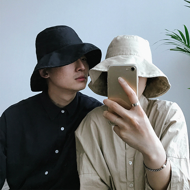 New Women's Hat Men Women Cotton Wide Buckets H