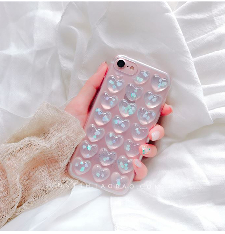 New Hearts 뿅뿅 Aqua Cases iPhone 6 7 Plus Couples