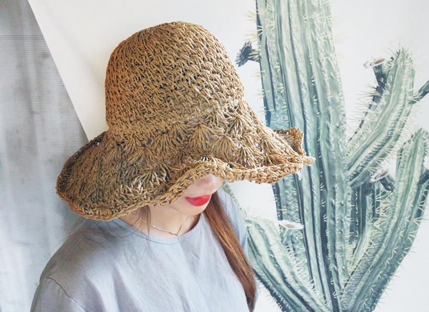 Women Sun Hats Women Straw Hat Plain Raffia Hat Su