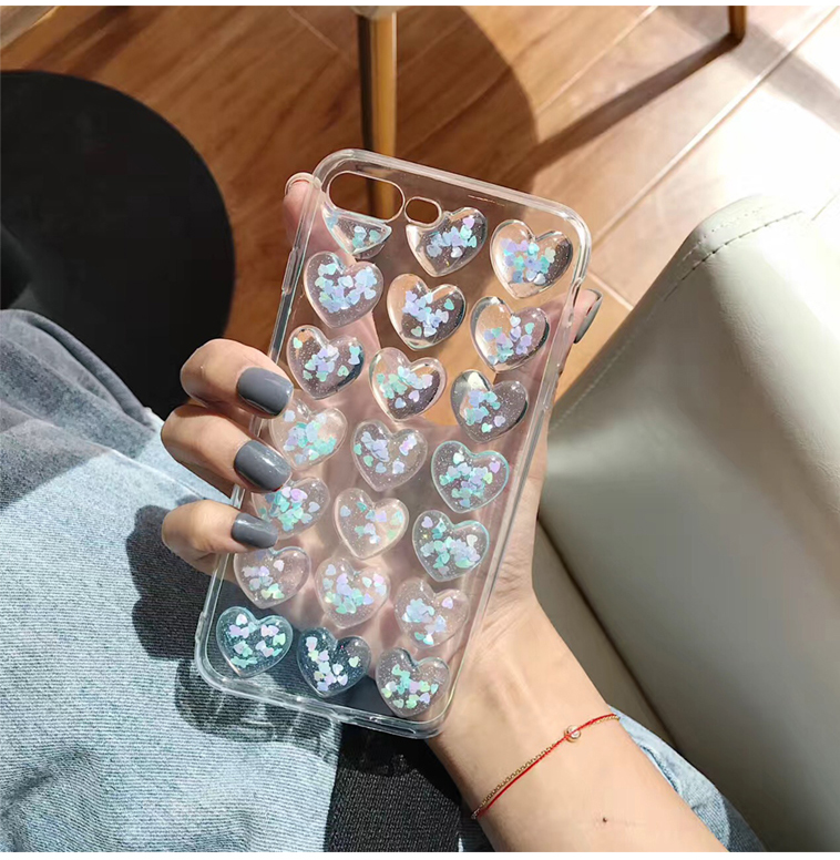 New Hearts 뿅뿅 Aqua Cases iPhone 6 7 Plus Couples
