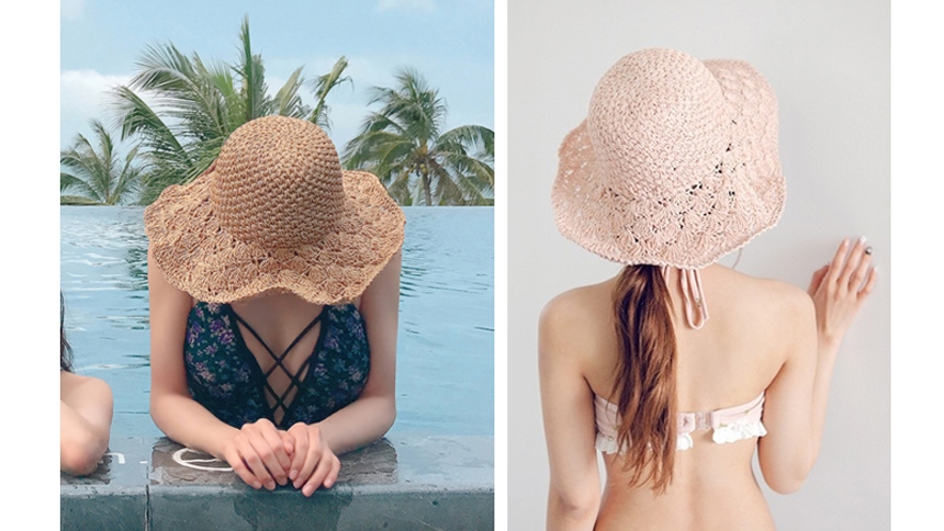 Women Sun Hats Women Straw Hat Plain Raffia Hat Su