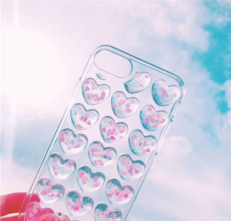 New Hearts 뿅뿅 Aqua Cases iPhone 6 7 Plus Couples