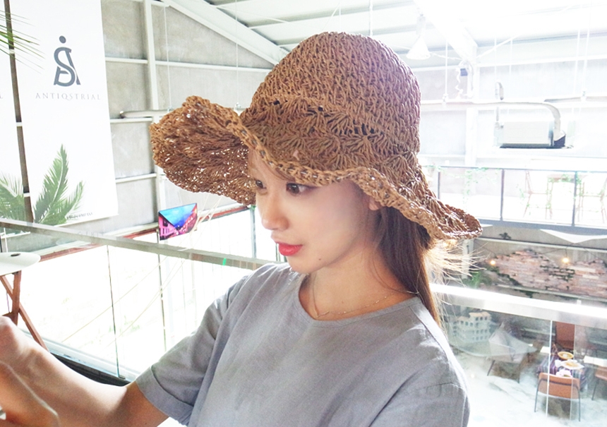 Women Sun Hats Women Straw Hat Plain Raffia Hat Su